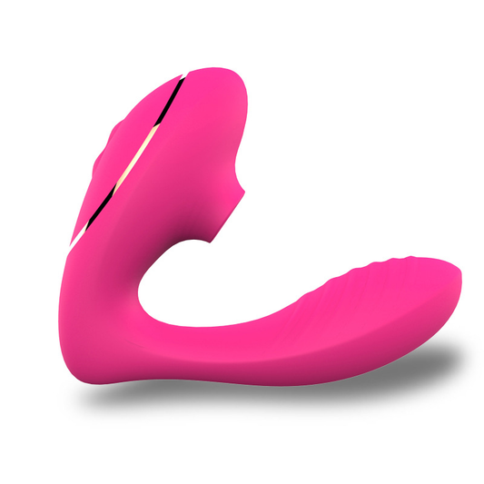 Double Trouble Sucking and Vibrating Vibrator