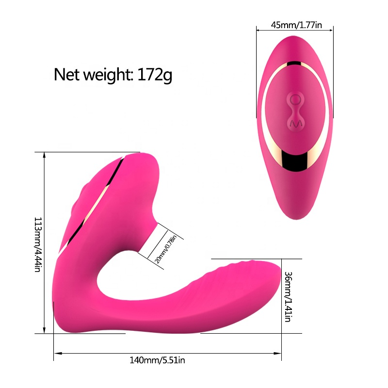 Double Trouble Sucking and Vibrating Vibrator