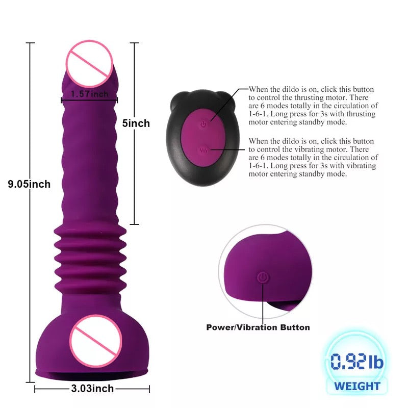 Remote Control “Long Thrust” Vibrator